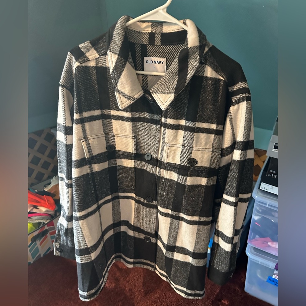 Old Navy Plaid Shirt Jacket